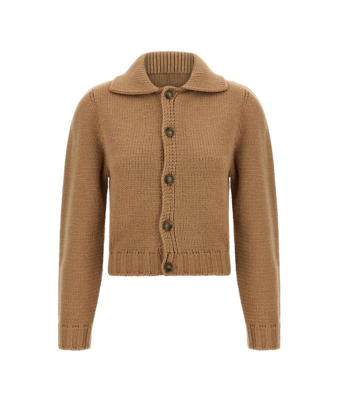 MM6 MAISON MARGIELA Коричневый шерстяной кардиган, фото 1