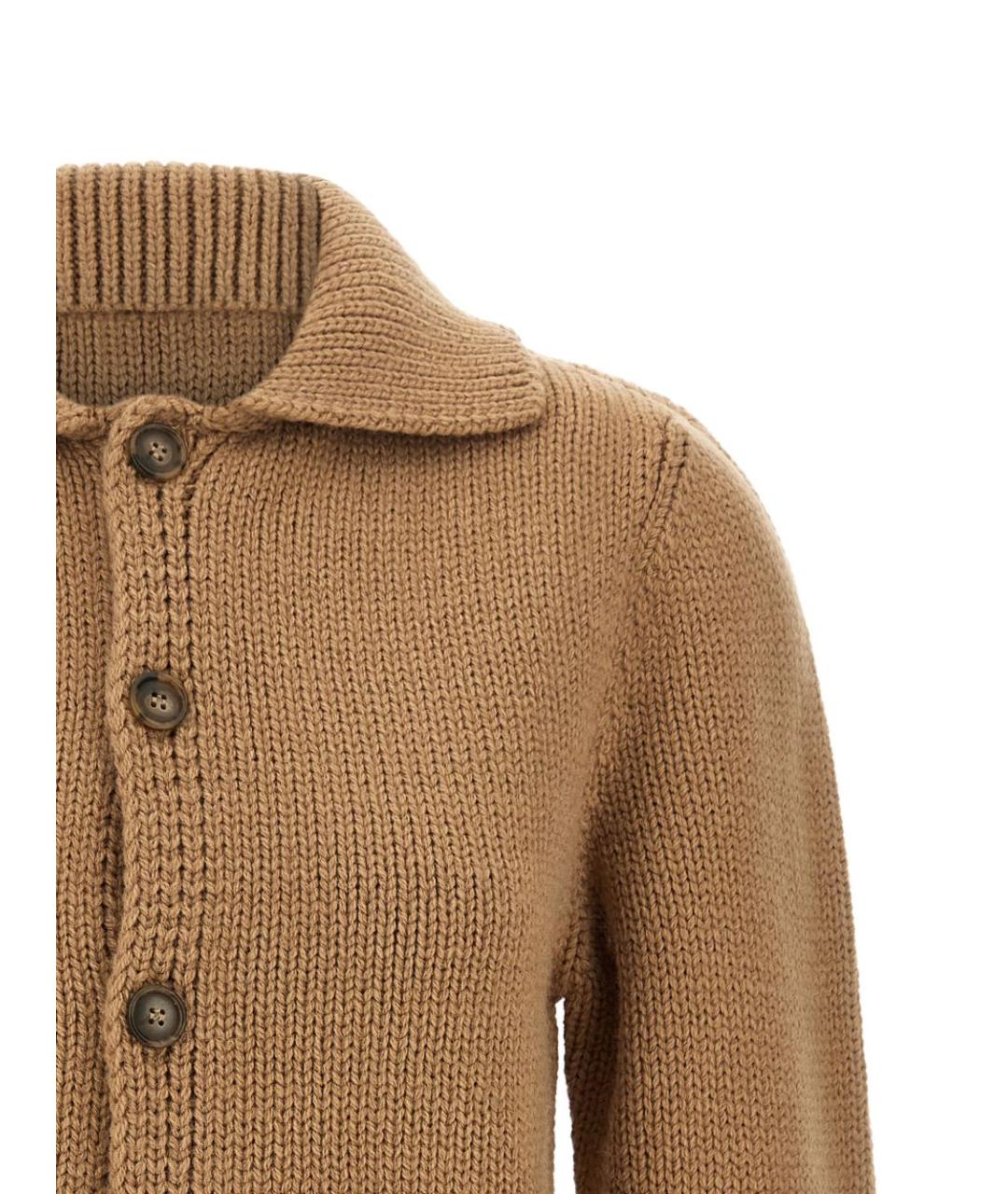 MM6 MAISON MARGIELA Коричневый шерстяной кардиган, фото 4