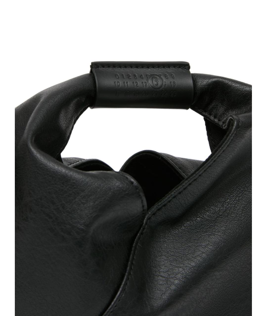MM6 MAISON MARGIELA Черная сумка с короткими ручками из искусственной кожи, фото 4