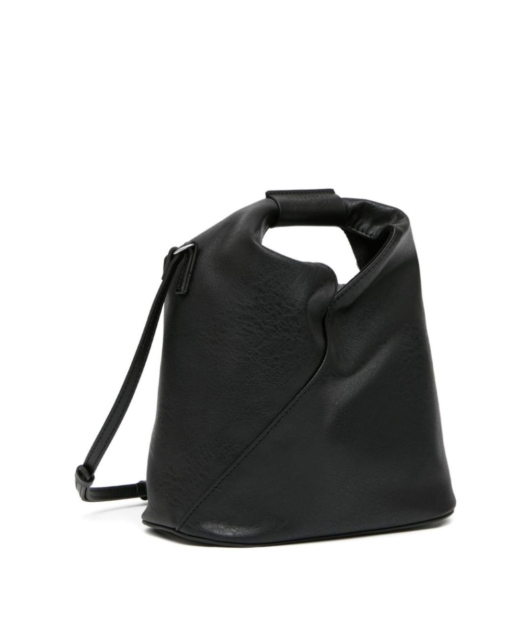 MM6 MAISON MARGIELA Черная сумка с короткими ручками из искусственной кожи, фото 2