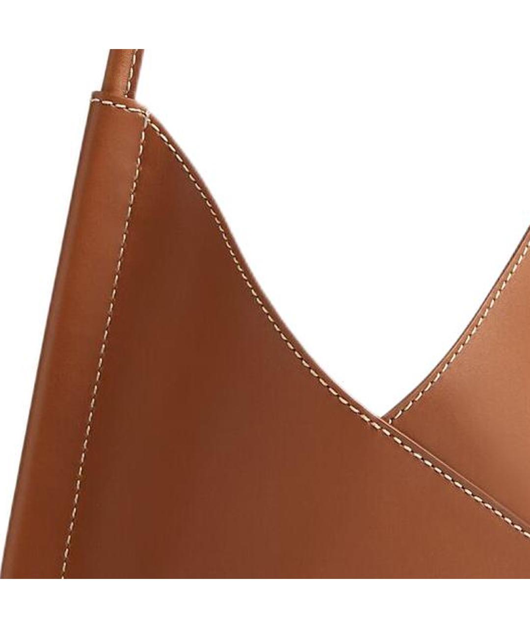 BOTTEGA VENETA Коричневая кожаная сумка через плечо, фото 4