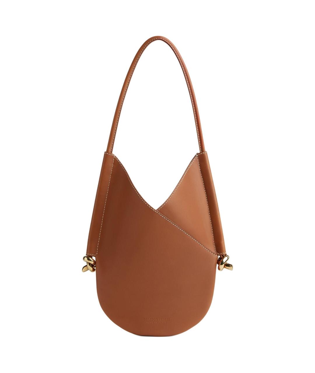 BOTTEGA VENETA Коричневая кожаная сумка через плечо, фото 1