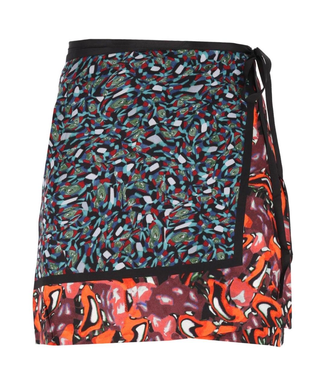 DRIES VAN NOTEN Мульти шелковая юбка мини, фото 1
