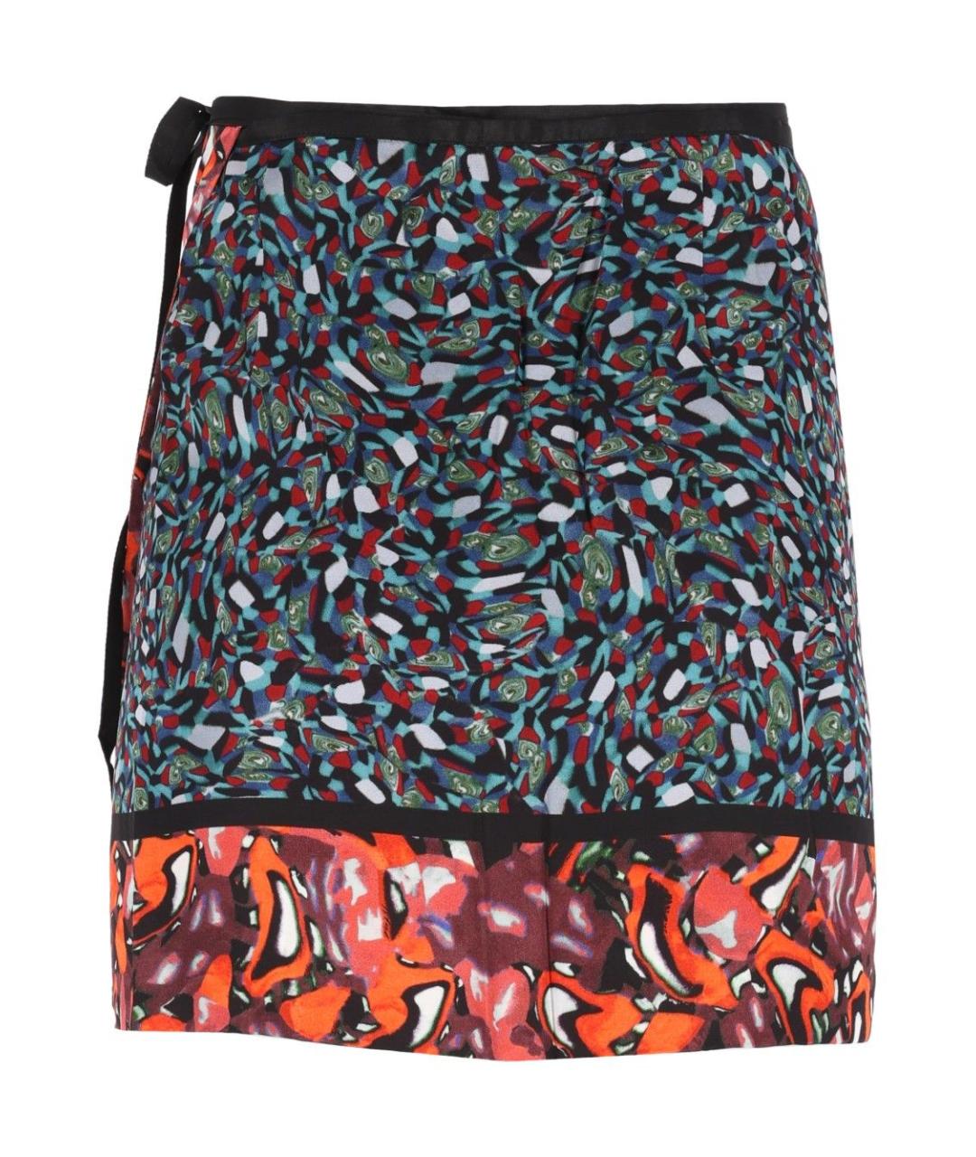 DRIES VAN NOTEN Мульти шелковая юбка мини, фото 2