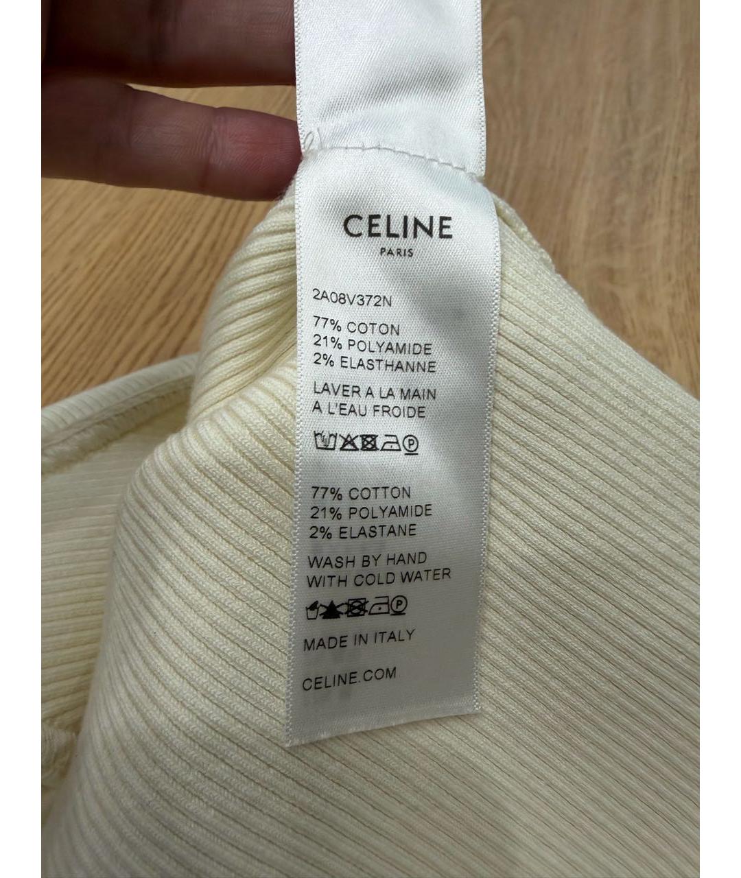 CELINE Белое боди, фото 7
