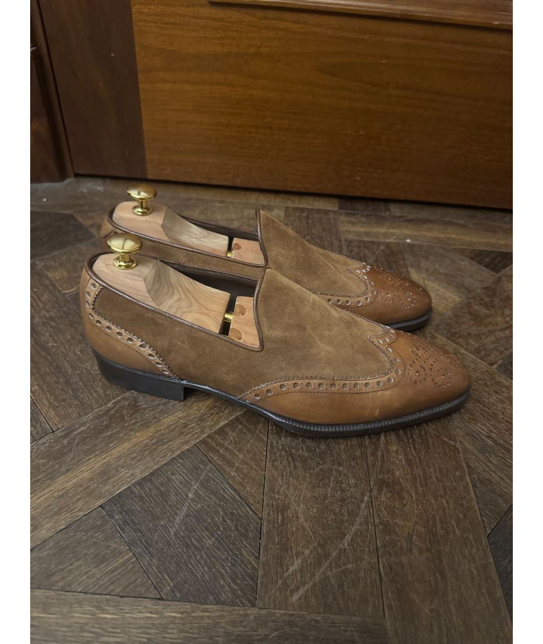 BRIONI Коричневые замшевые туфли, фото 4