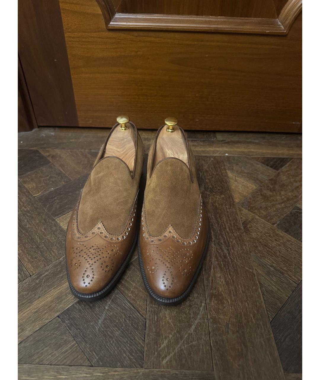 BRIONI Коричневые замшевые туфли, фото 2