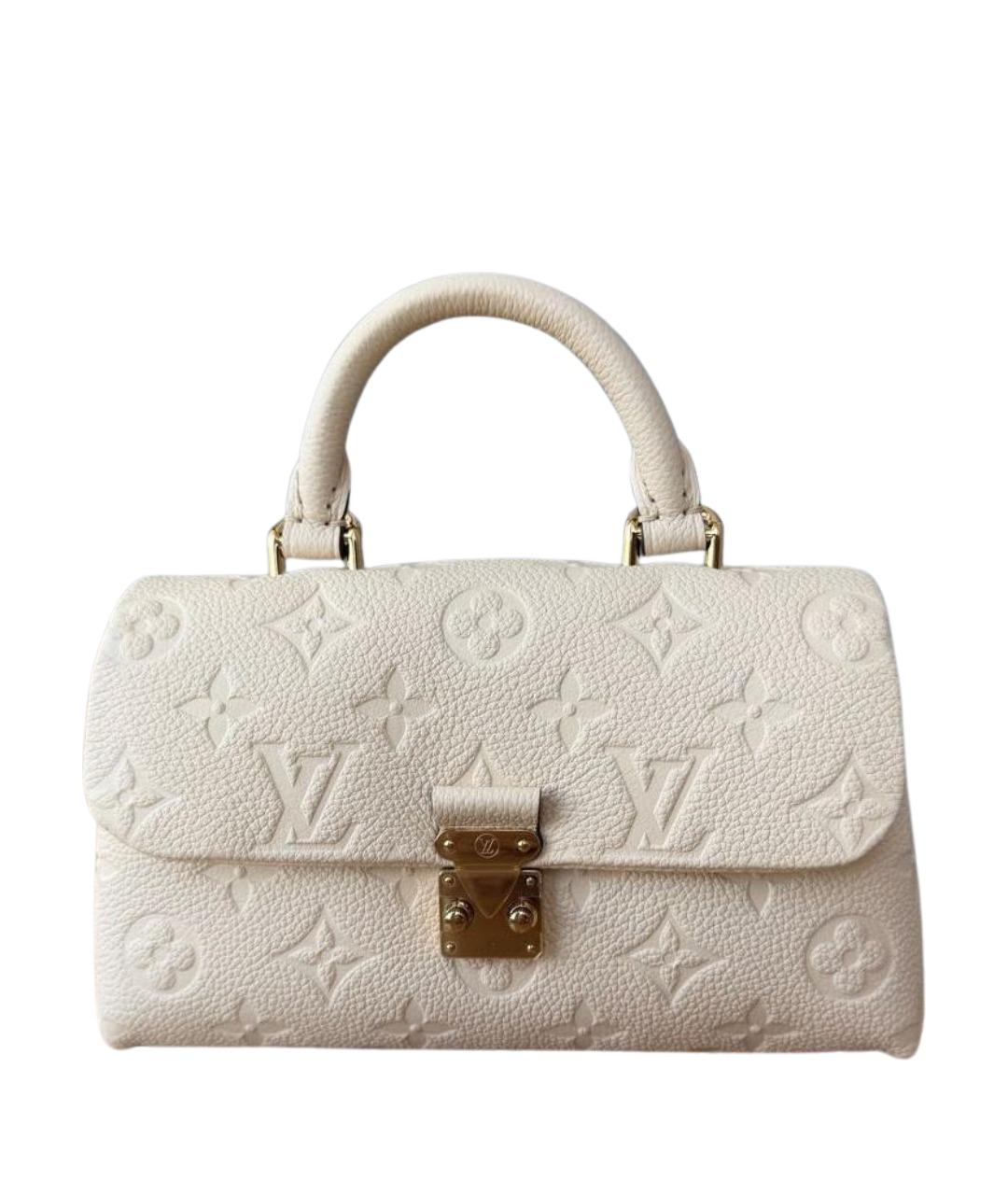 LOUIS VUITTON Белая кожаная сумка с короткими ручками, фото 1