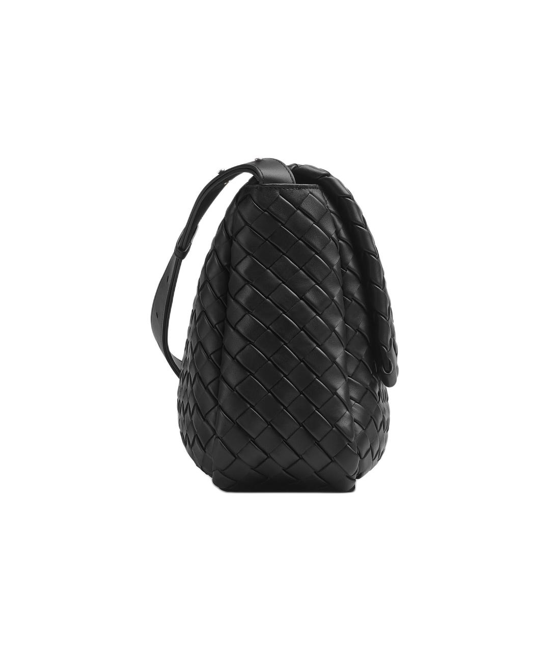 BOTTEGA VENETA Черная кожаная сумка на плечо, фото 2