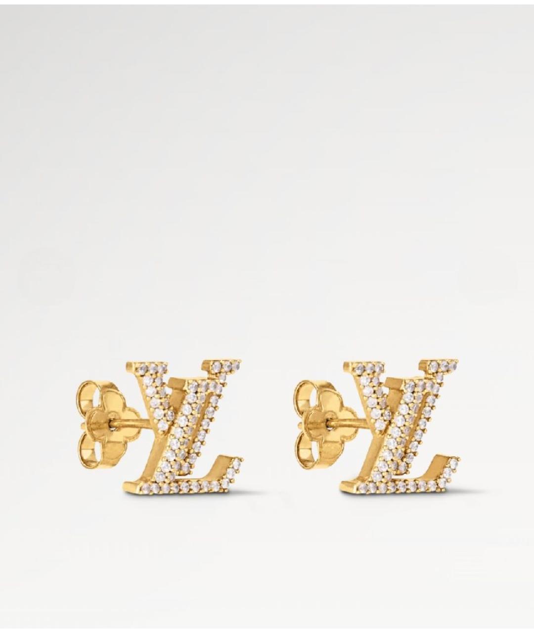 LOUIS VUITTON Золотые металлические серьги, фото 2