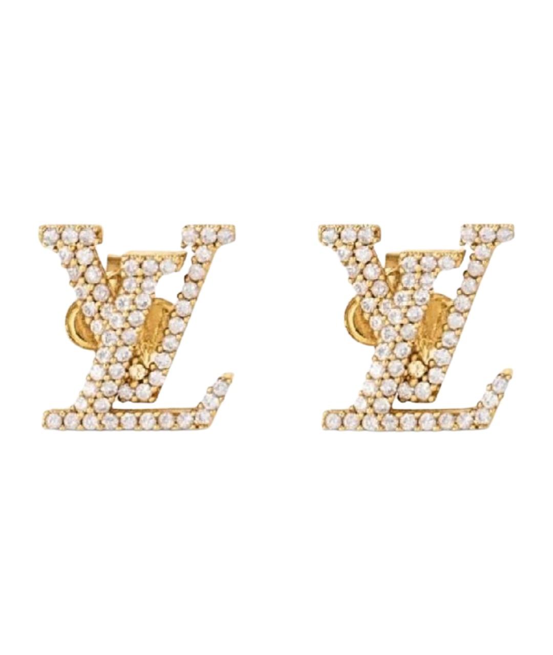 LOUIS VUITTON Золотые металлические серьги, фото 1