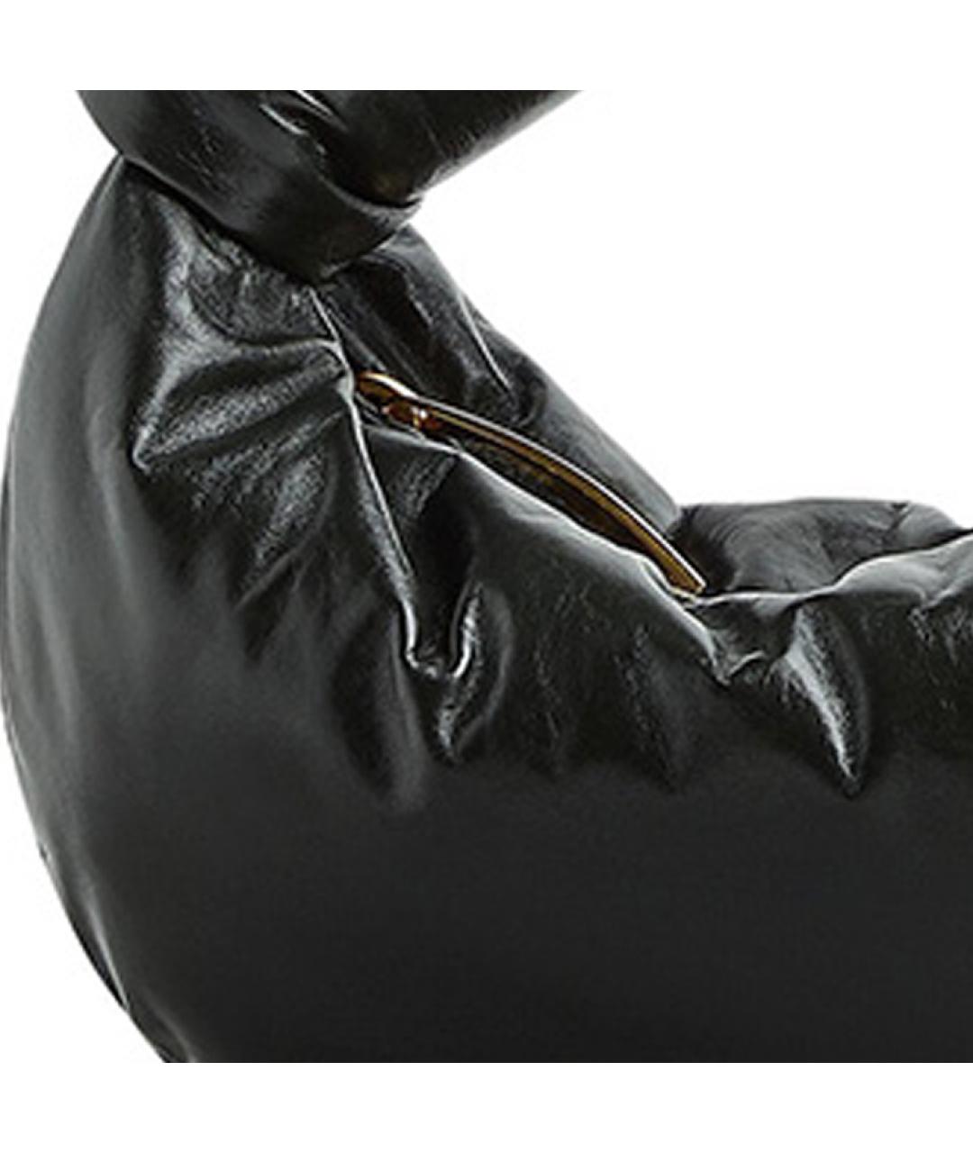 BOTTEGA VENETA Черная кожаная сумка через плечо, фото 4
