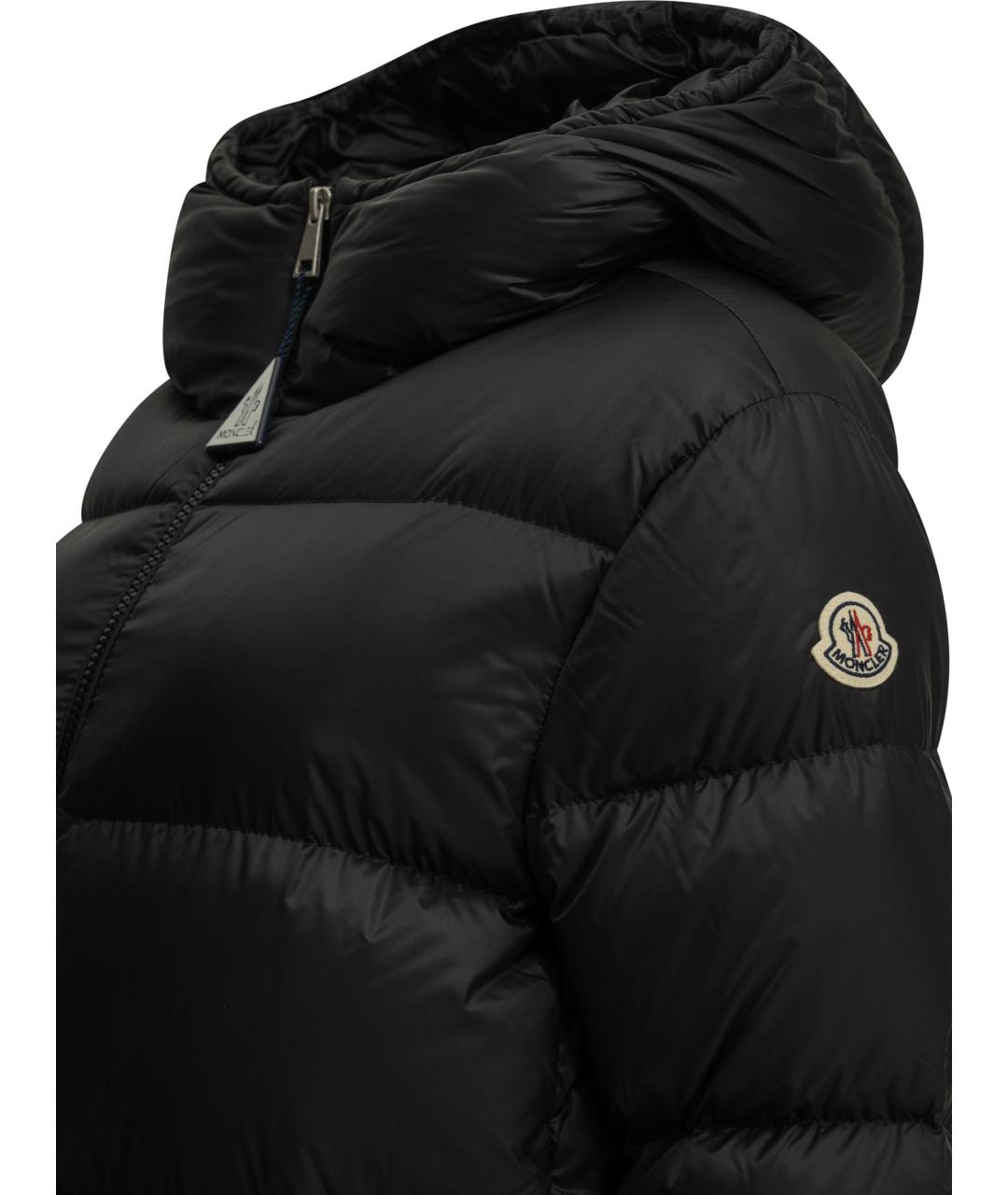 MONCLER Черный полиамидовый пуховик, фото 3