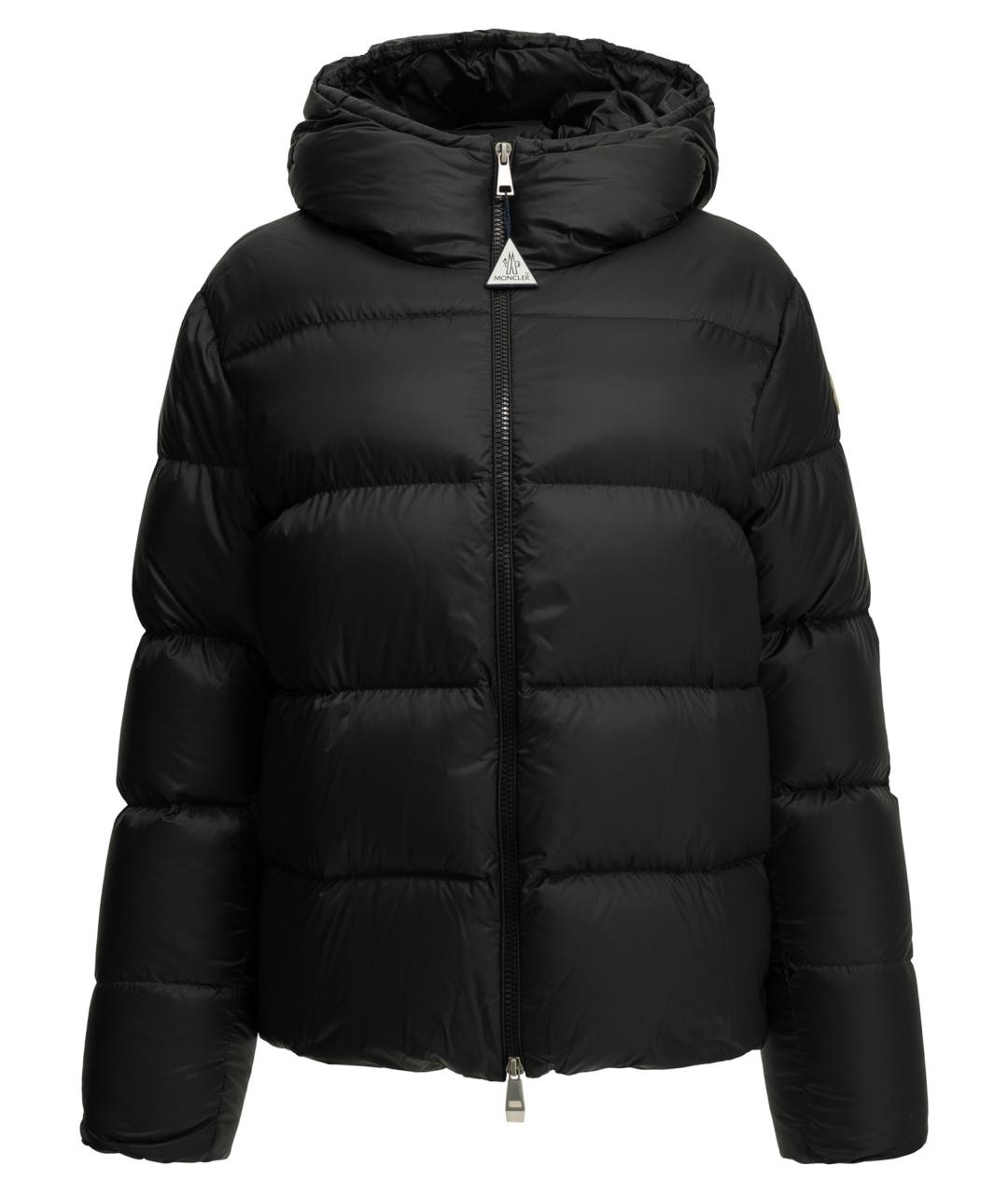 MONCLER Черный полиамидовый пуховик, фото 1
