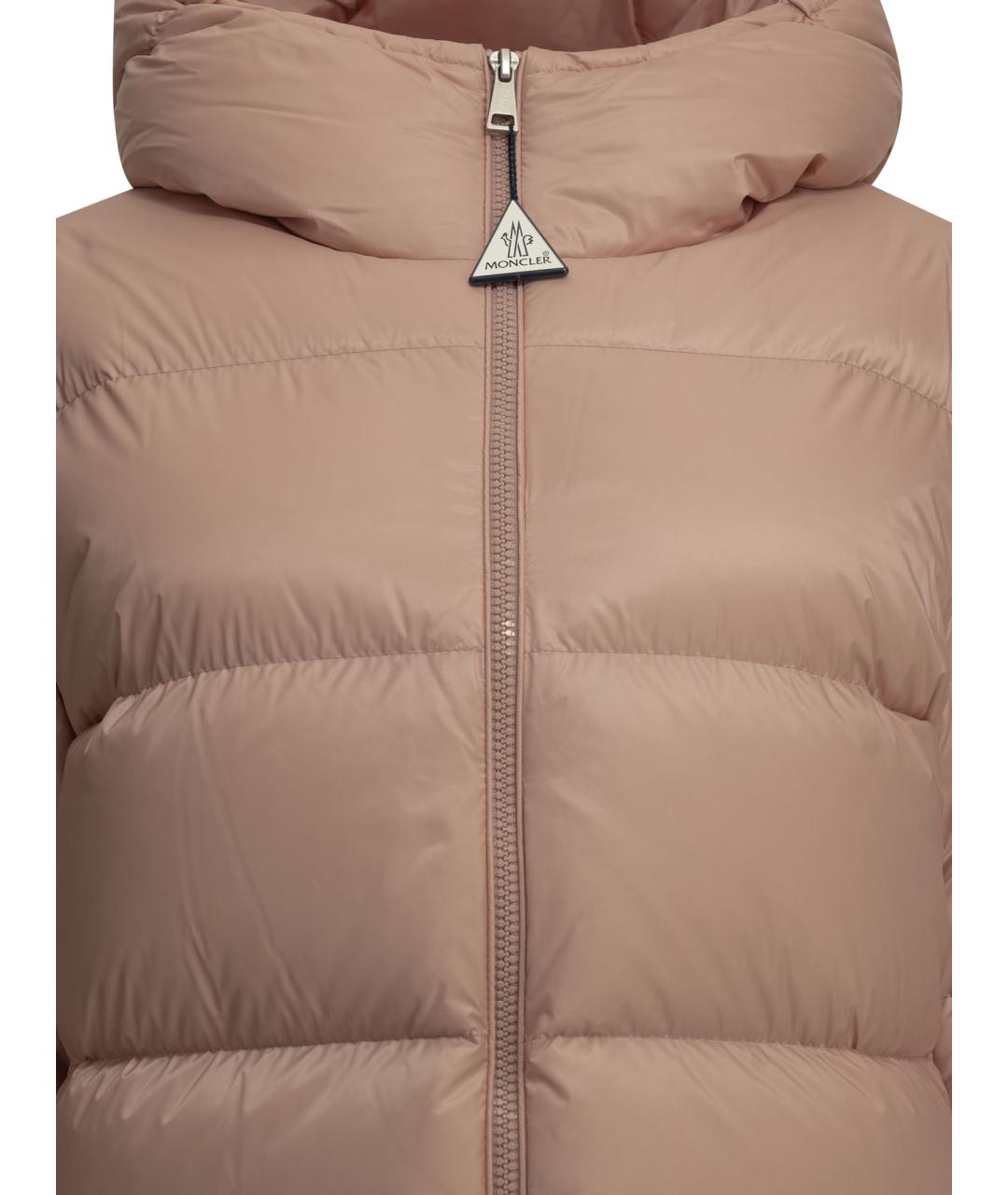 MONCLER Бежевая полиамидовая куртка, фото 3