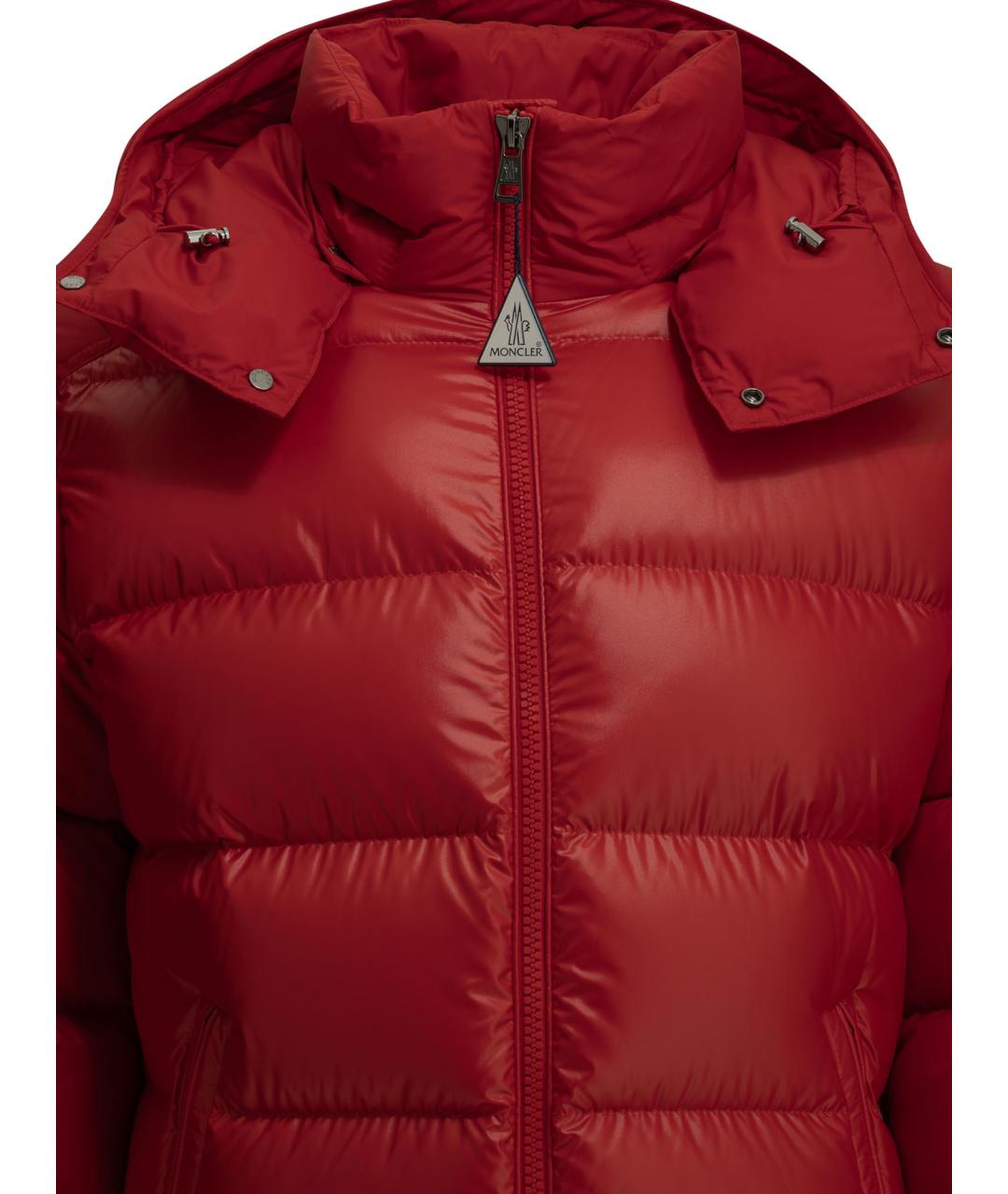 MONCLER Красная полиамидовая куртка, фото 3