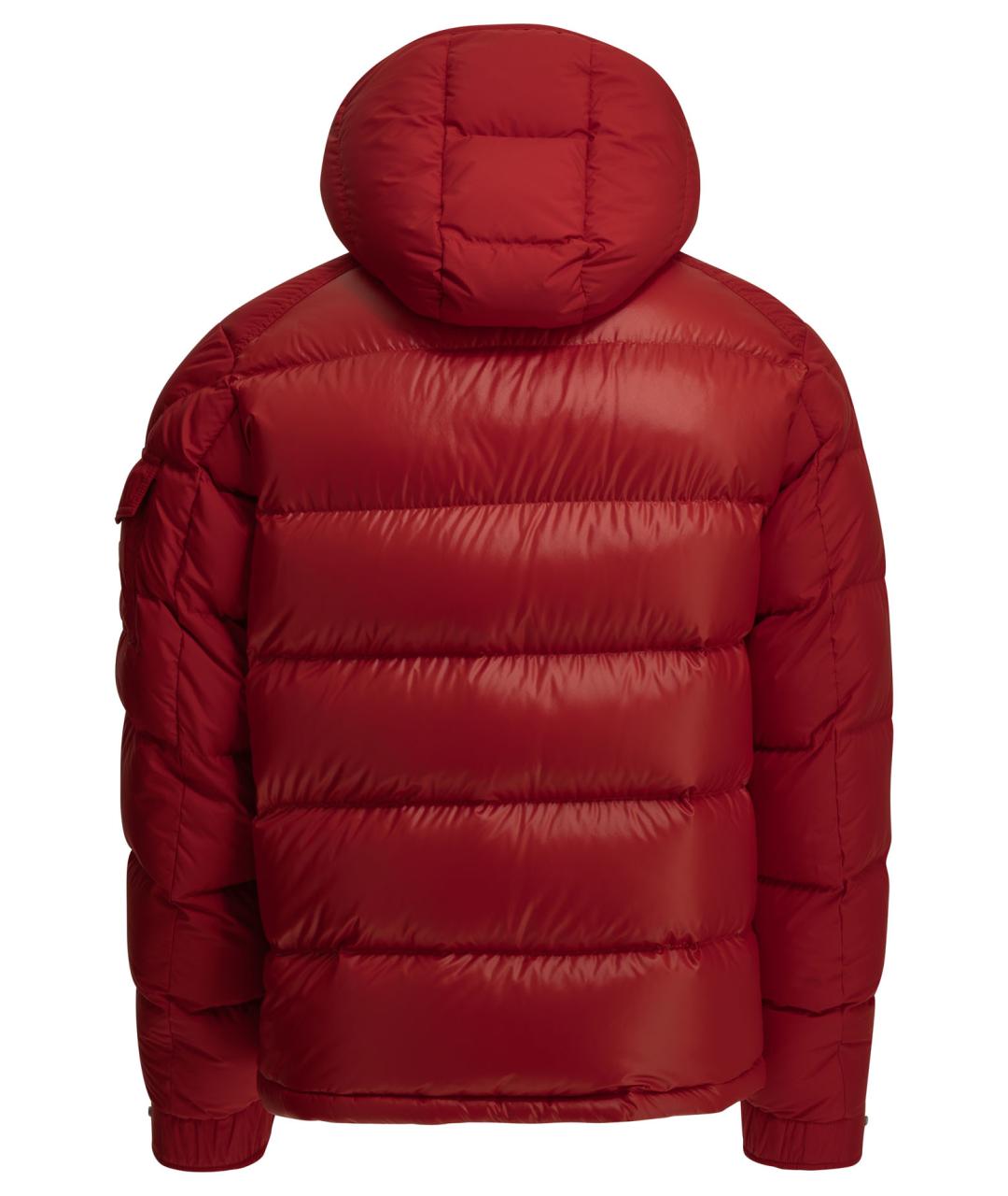 MONCLER Красная полиамидовая куртка, фото 2