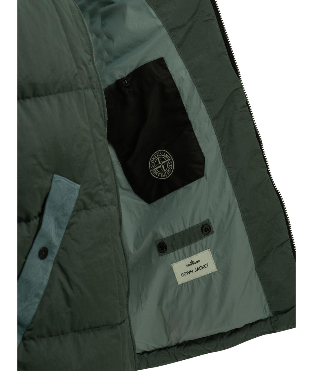 STONE ISLAND Зеленая полиамидовая куртка, фото 4