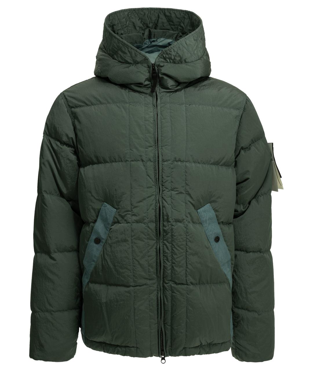 STONE ISLAND Зеленая полиамидовая куртка, фото 1