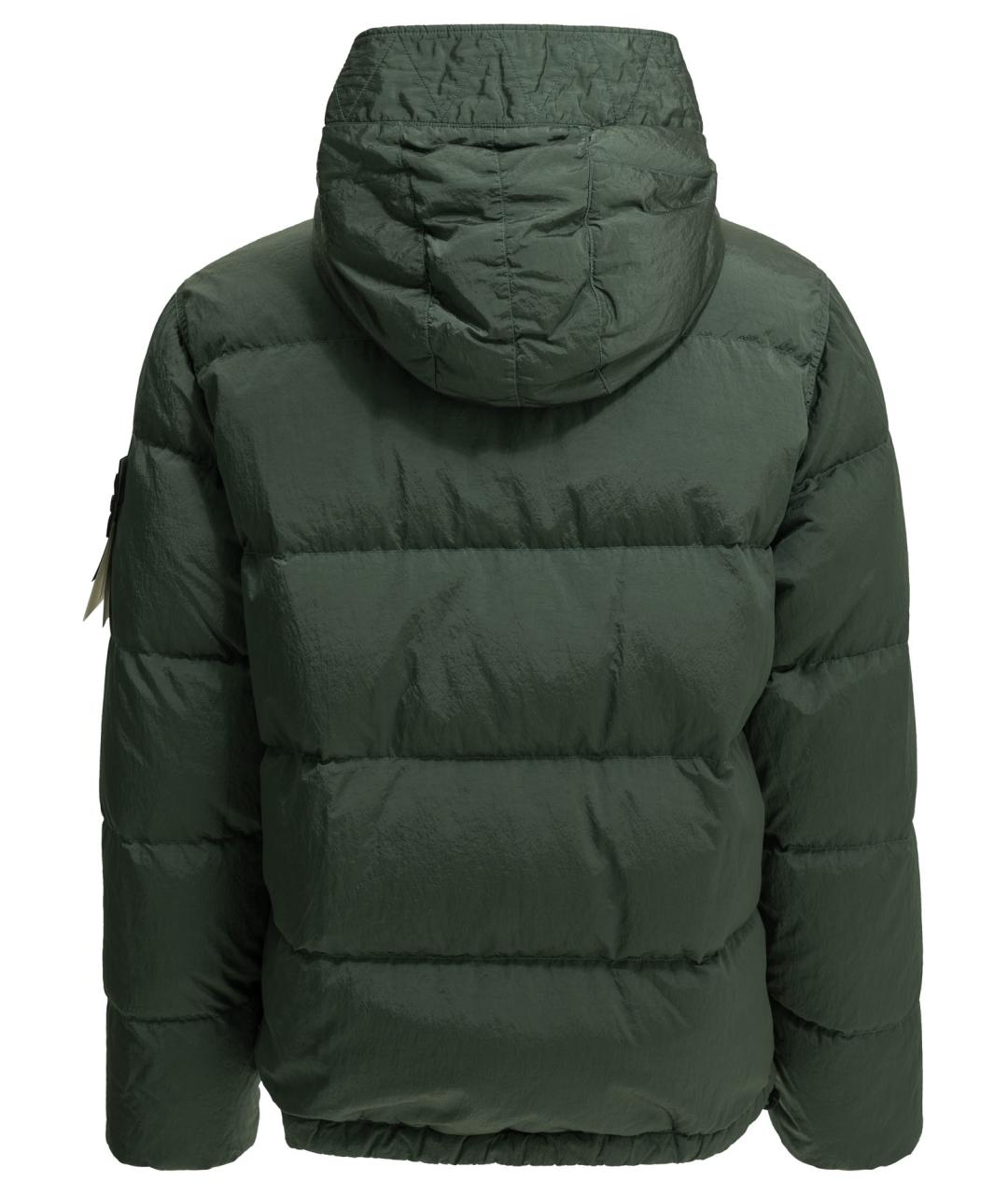 STONE ISLAND Зеленая полиамидовая куртка, фото 2