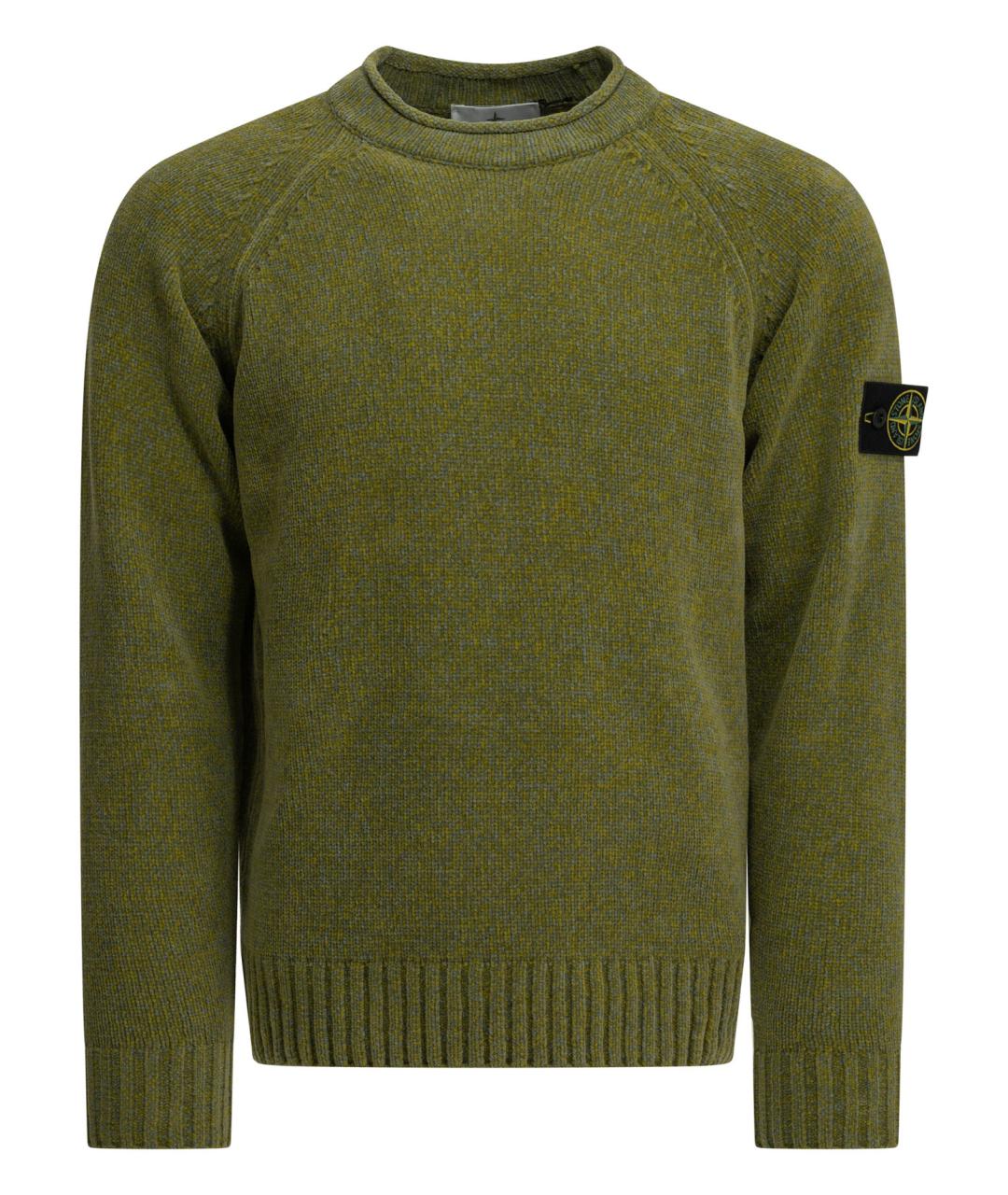 STONE ISLAND Зеленый хлопковый джемпер / свитер, фото 1