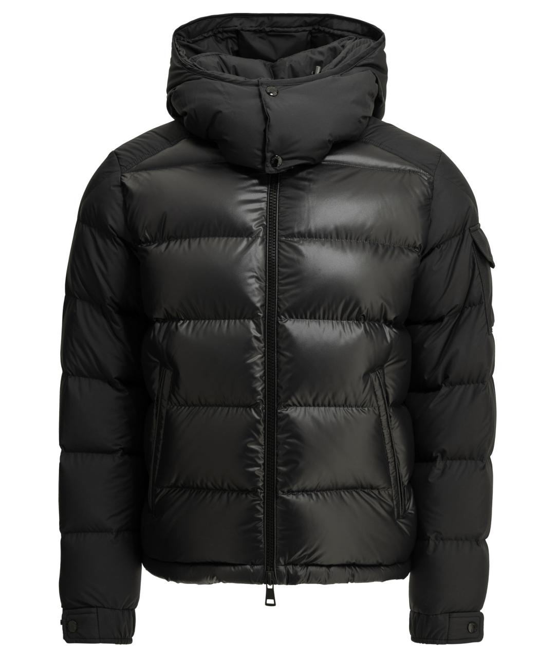 MONCLER Черная полиэстеровая куртка, фото 1