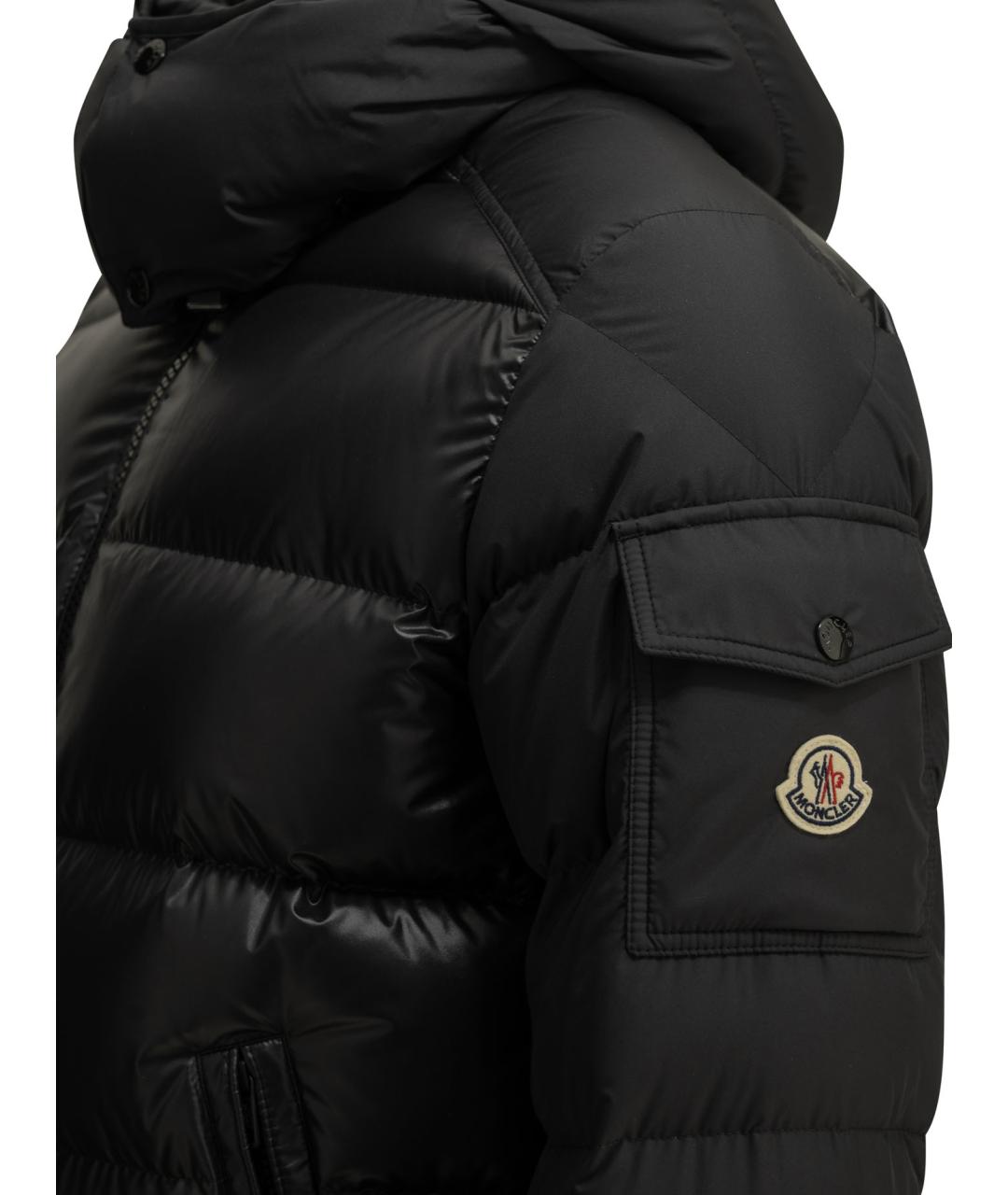 MONCLER Черная полиэстеровая куртка, фото 3