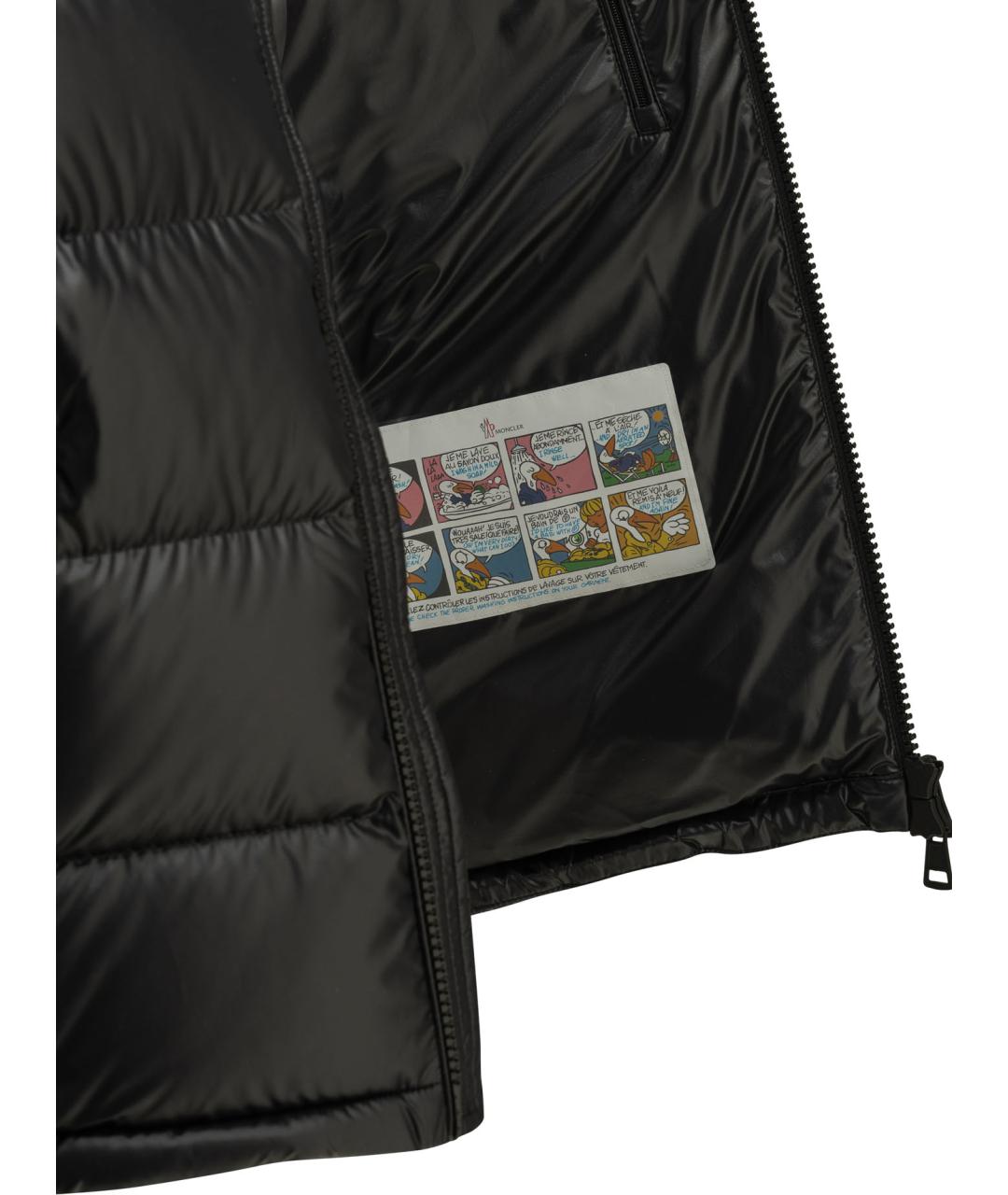 MONCLER Черная полиэстеровая куртка, фото 4