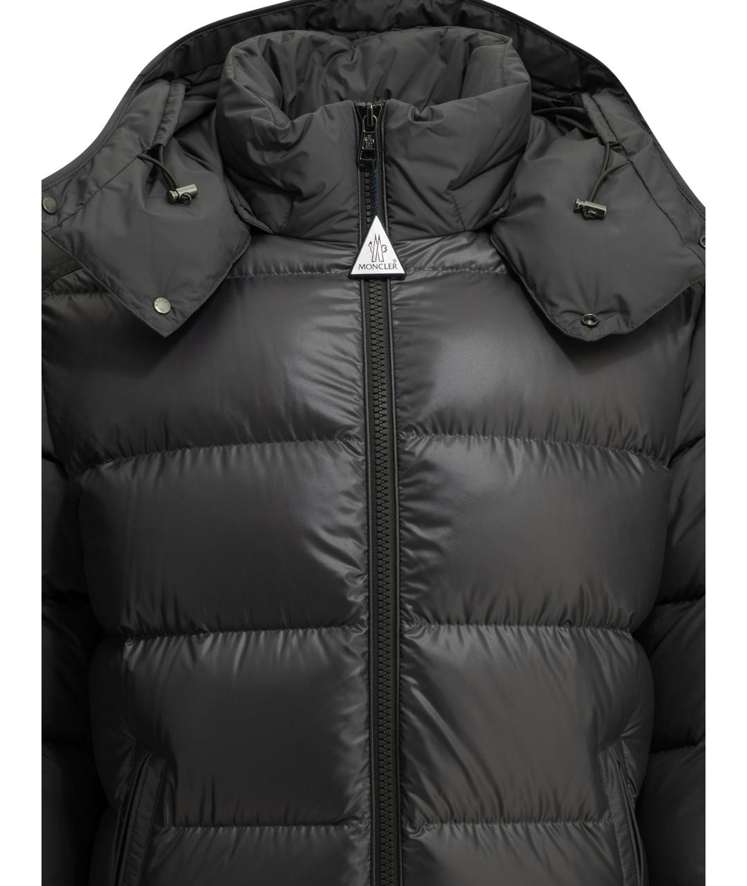 MONCLER Серая полиамидовая куртка, фото 3