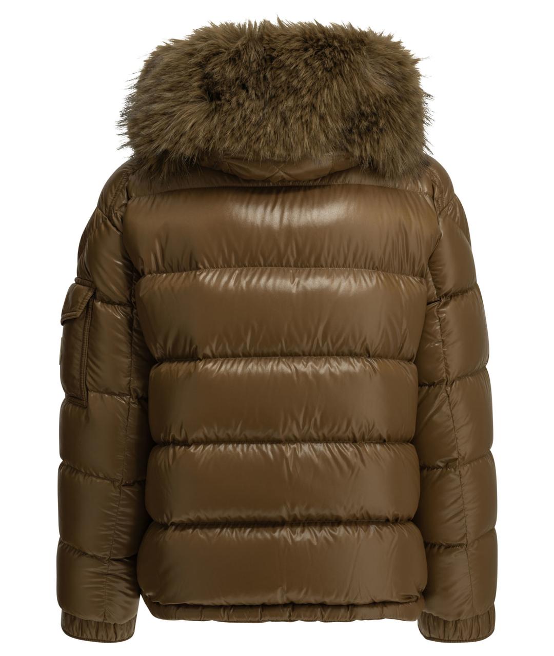 MONCLER Коричневая полиамидовая куртка, фото 2