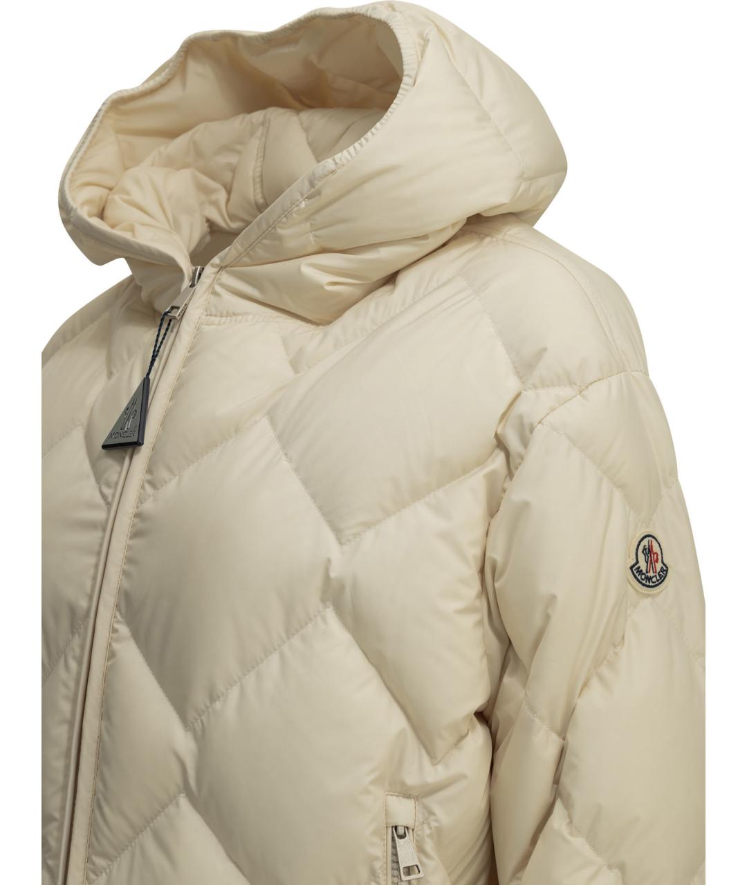 MONCLER Белая полиэстеровая куртка, фото 3