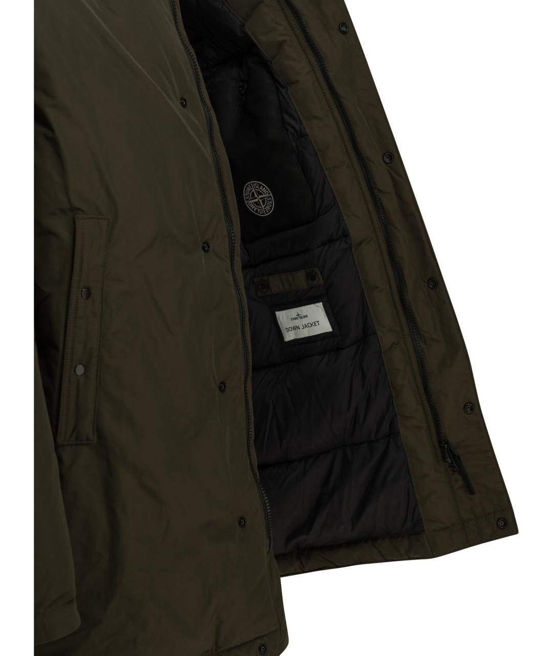 STONE ISLAND Хаки полиэстеровая парка, фото 4