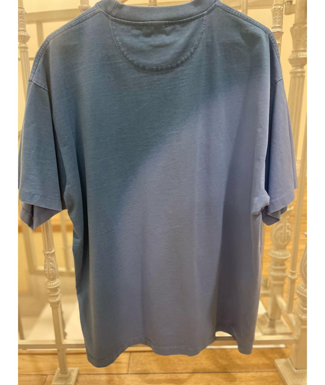 ACNE STUDIOS Синяя хлопковая футболка, фото 3
