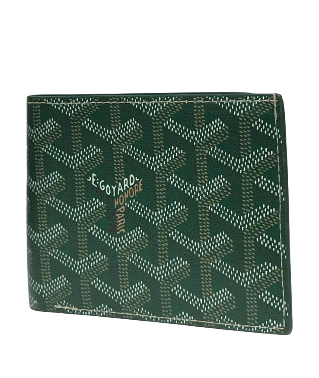 GOYARD Зеленый кожаный кошелек, фото 1