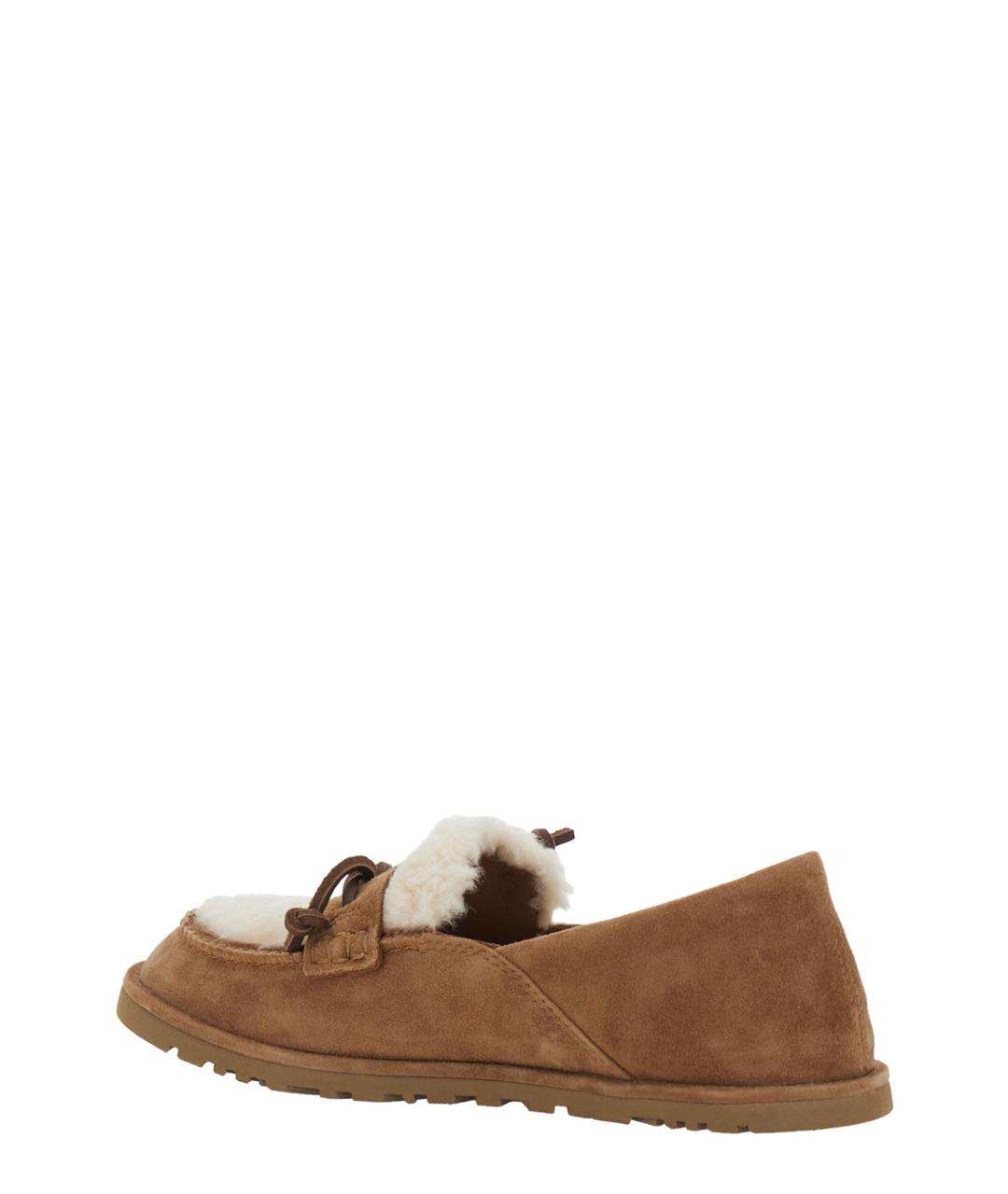 UGG Бежевые замшевые лоферы, фото 3