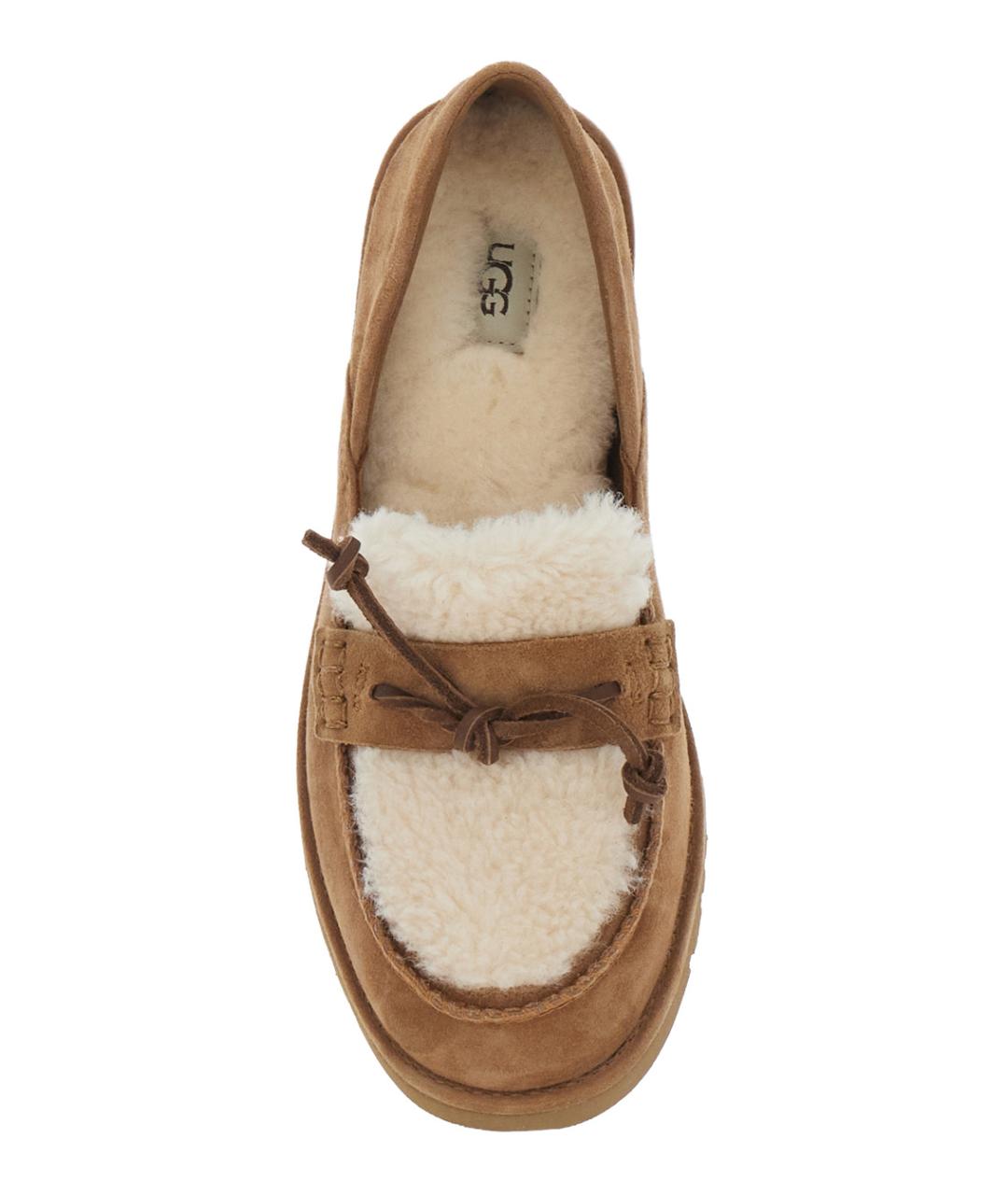 UGG Бежевые замшевые лоферы, фото 4