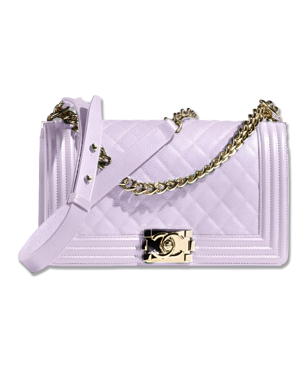 CHANEL Фиолетовая кожаная сумка через плечо, фото 1