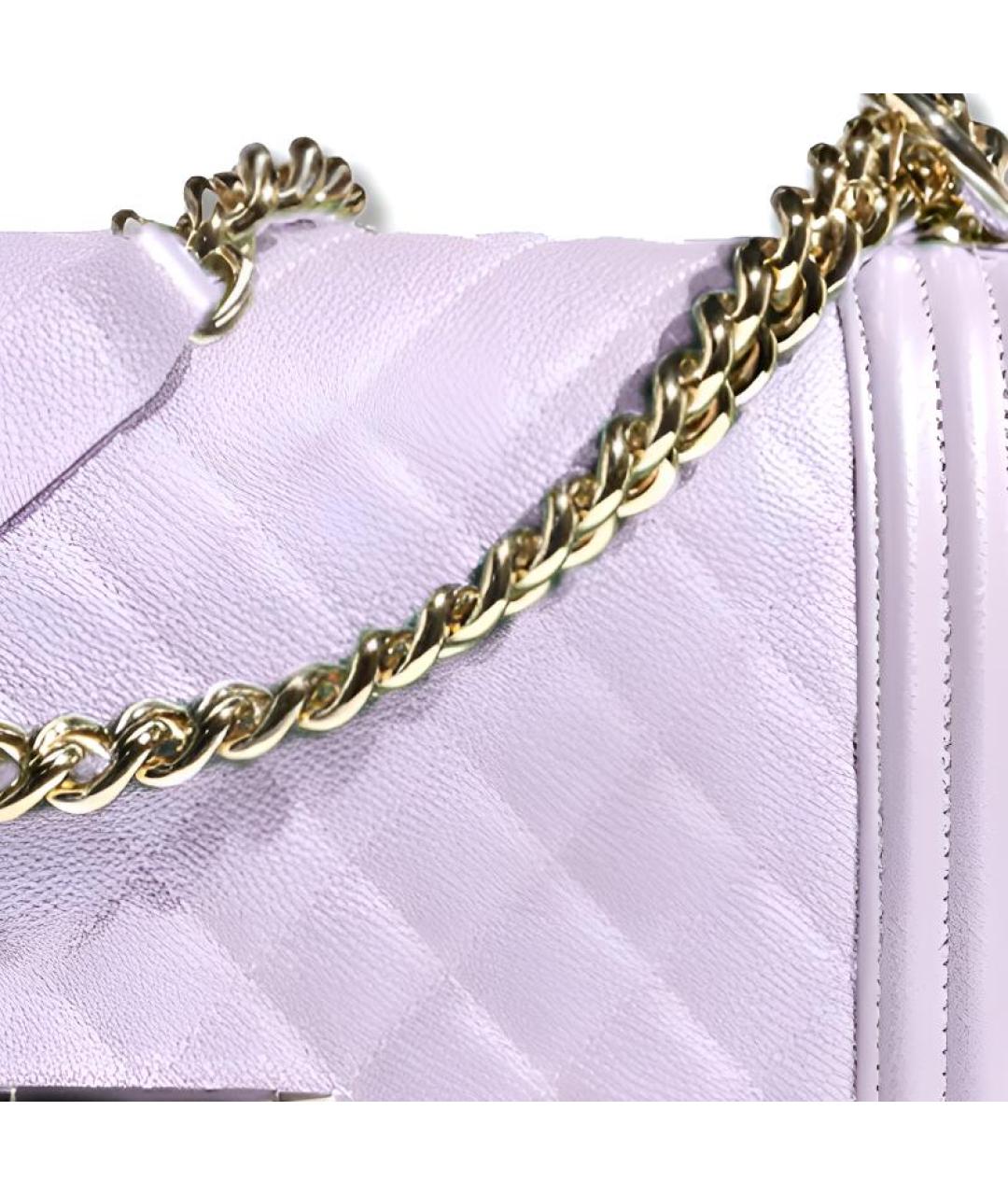 CHANEL Фиолетовая кожаная сумка через плечо, фото 4