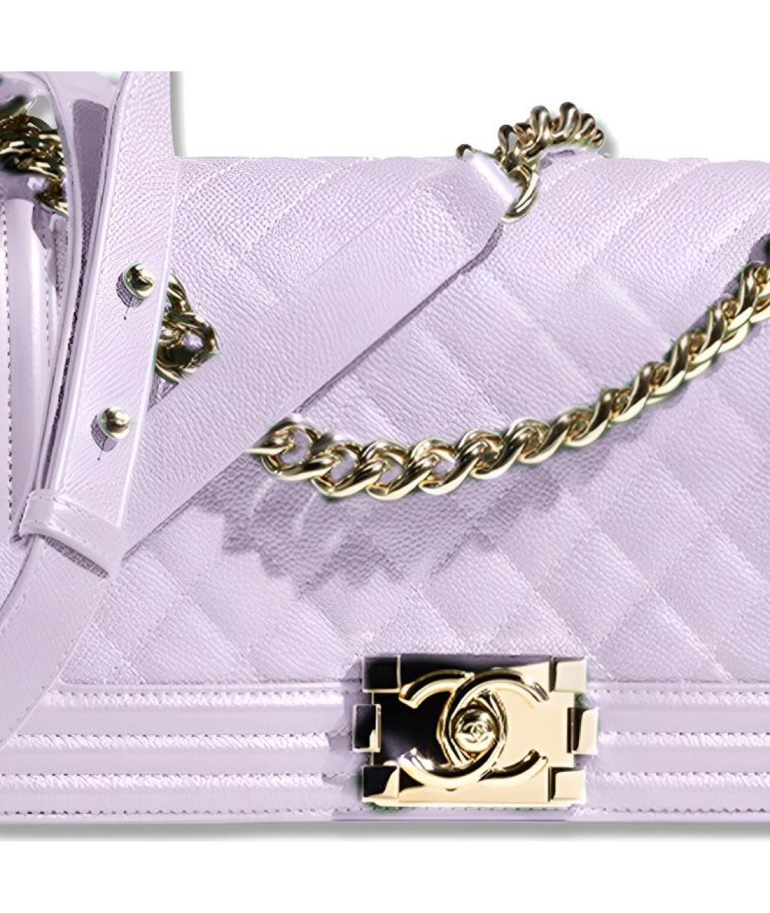 CHANEL Фиолетовая кожаная сумка через плечо, фото 2