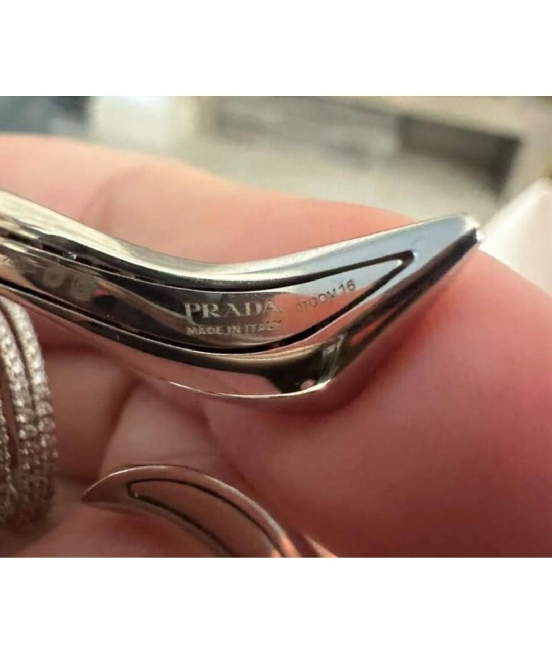 PRADA Серебряное кольцо из белого золота, фото 5