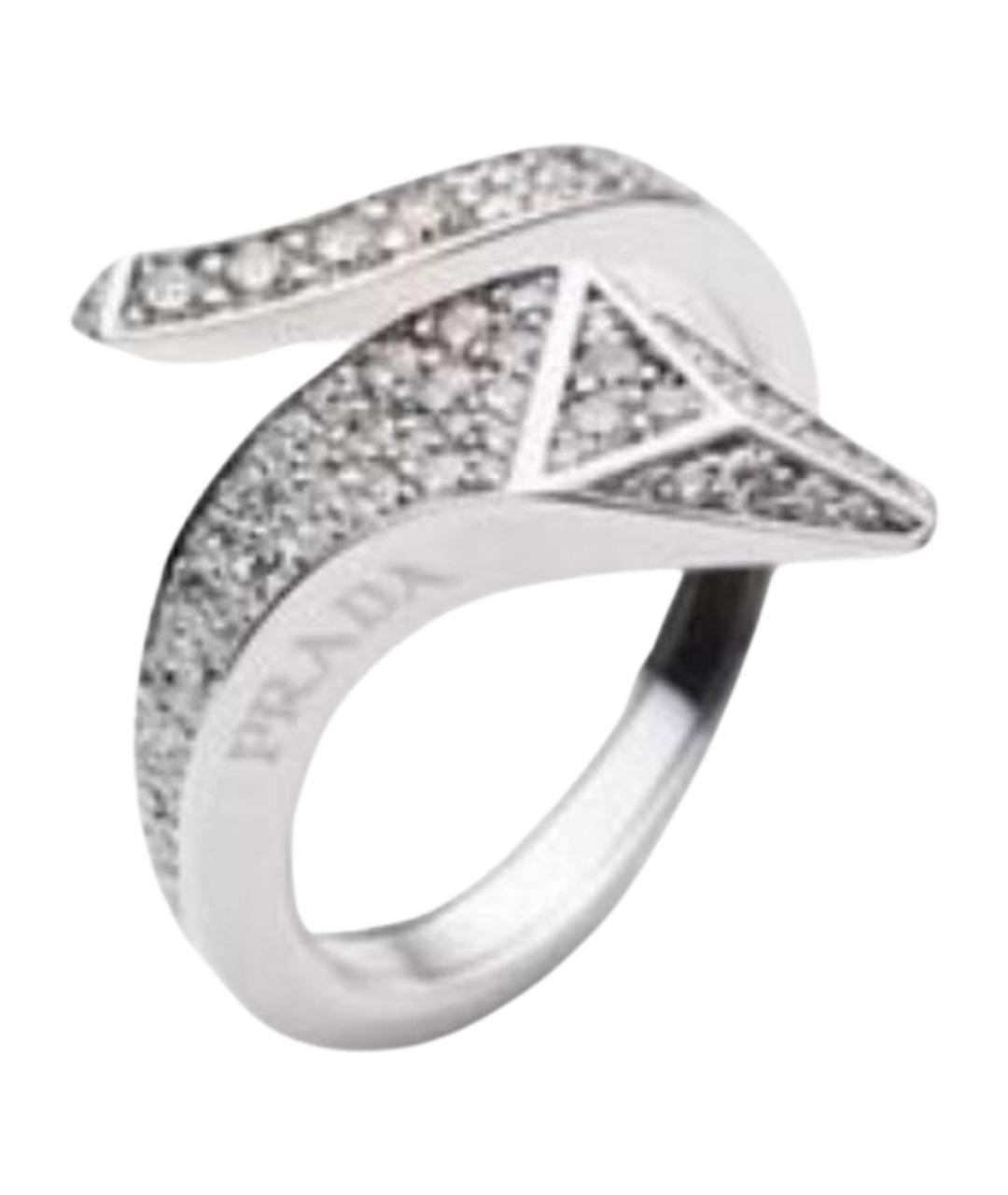 PRADA Серебряное кольцо из белого золота, фото 1