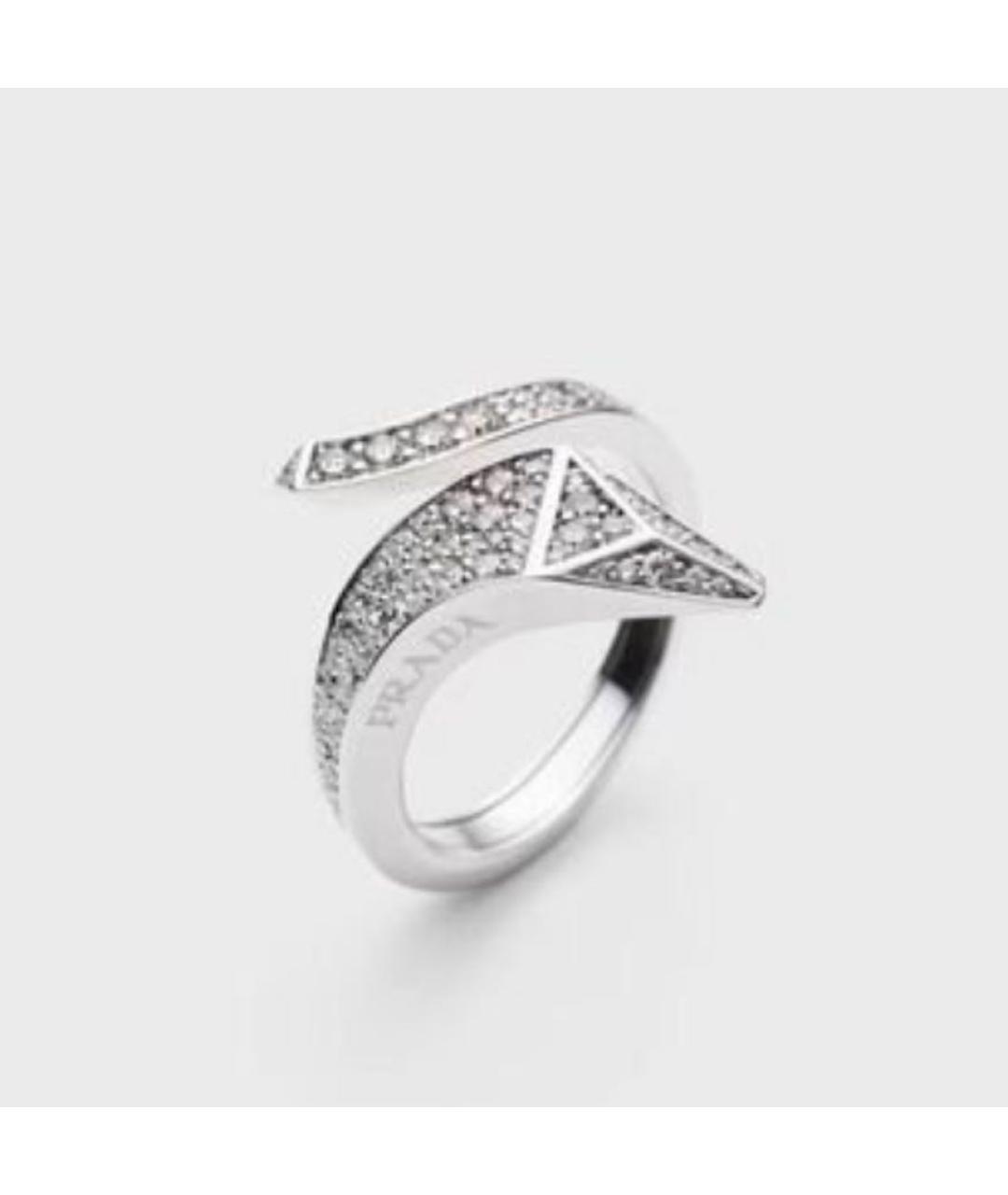 PRADA Серебряное кольцо из белого золота, фото 6