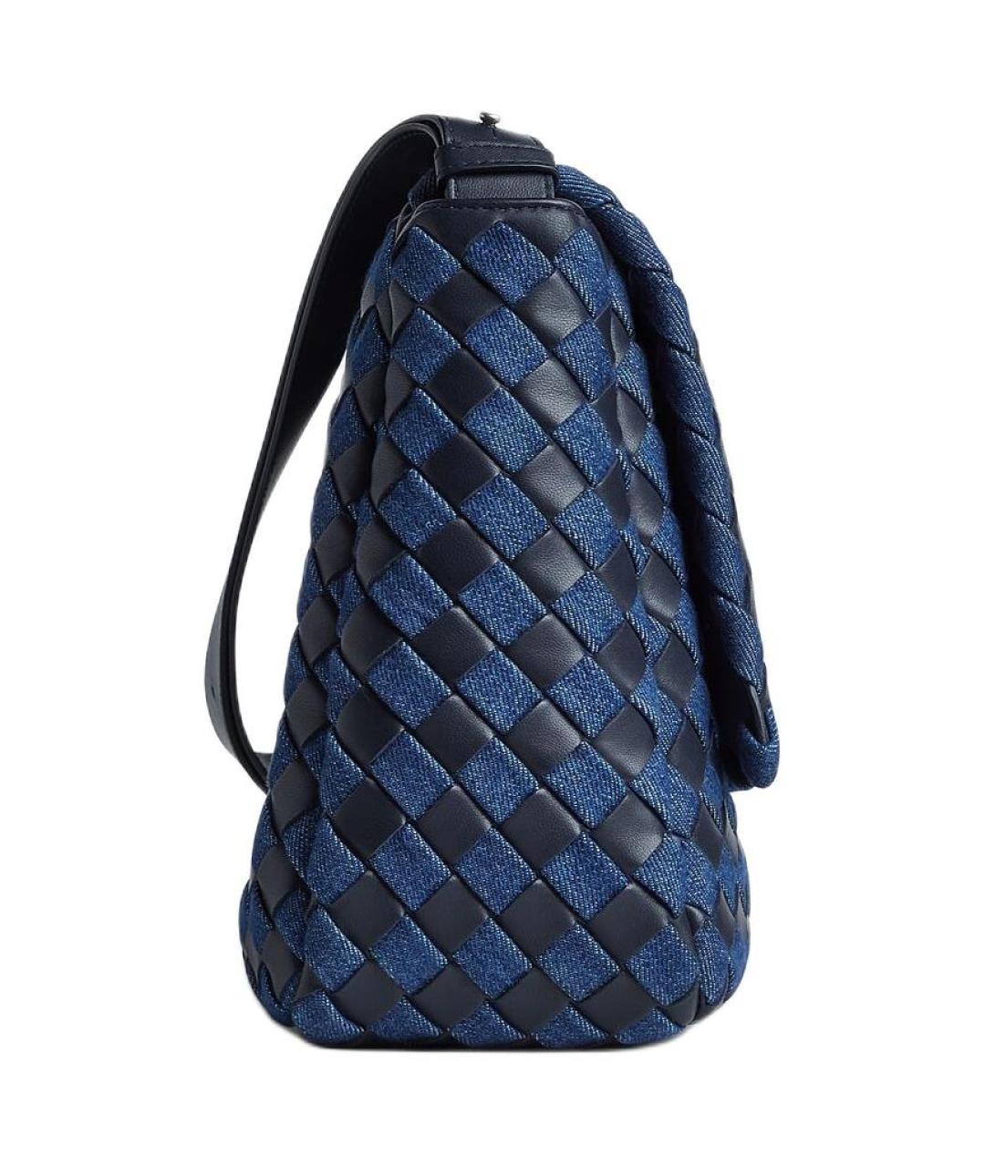 BOTTEGA VENETA Синяя кожаная сумка на плечо, фото 2