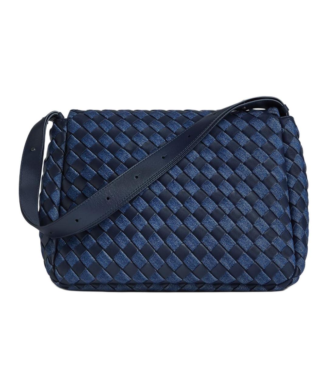 BOTTEGA VENETA Синяя кожаная сумка на плечо, фото 3