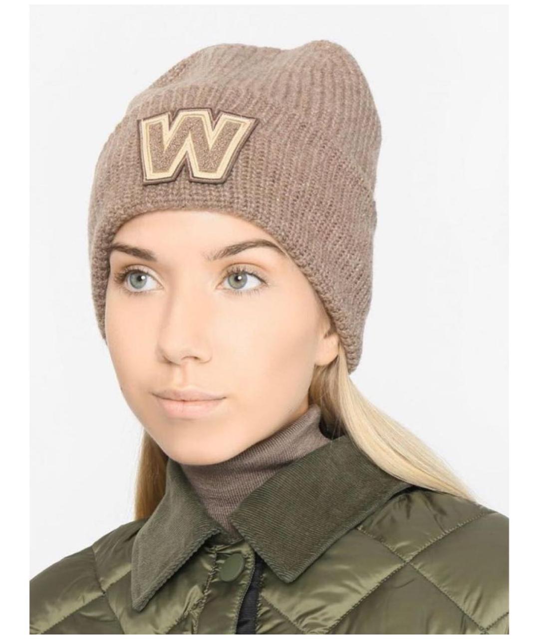 WEEKEND MAX MARA Коричневая шерстяная шапка, фото 2
