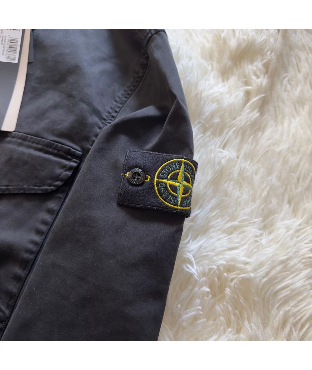 STONE ISLAND Черная хлопковая куртка, фото 4