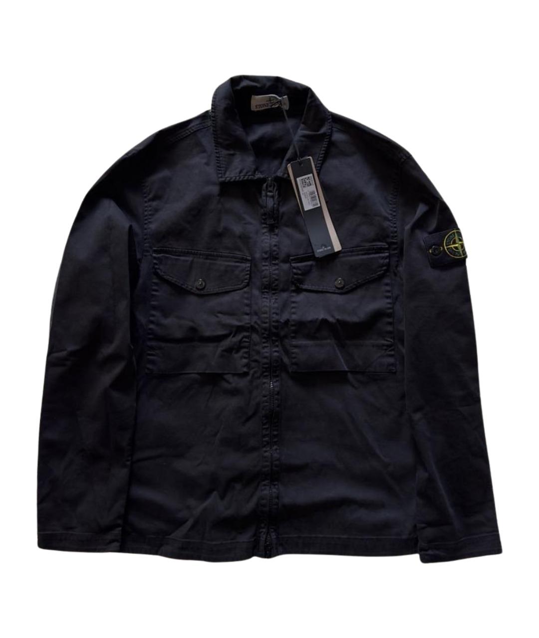 STONE ISLAND Черная хлопковая куртка, фото 1