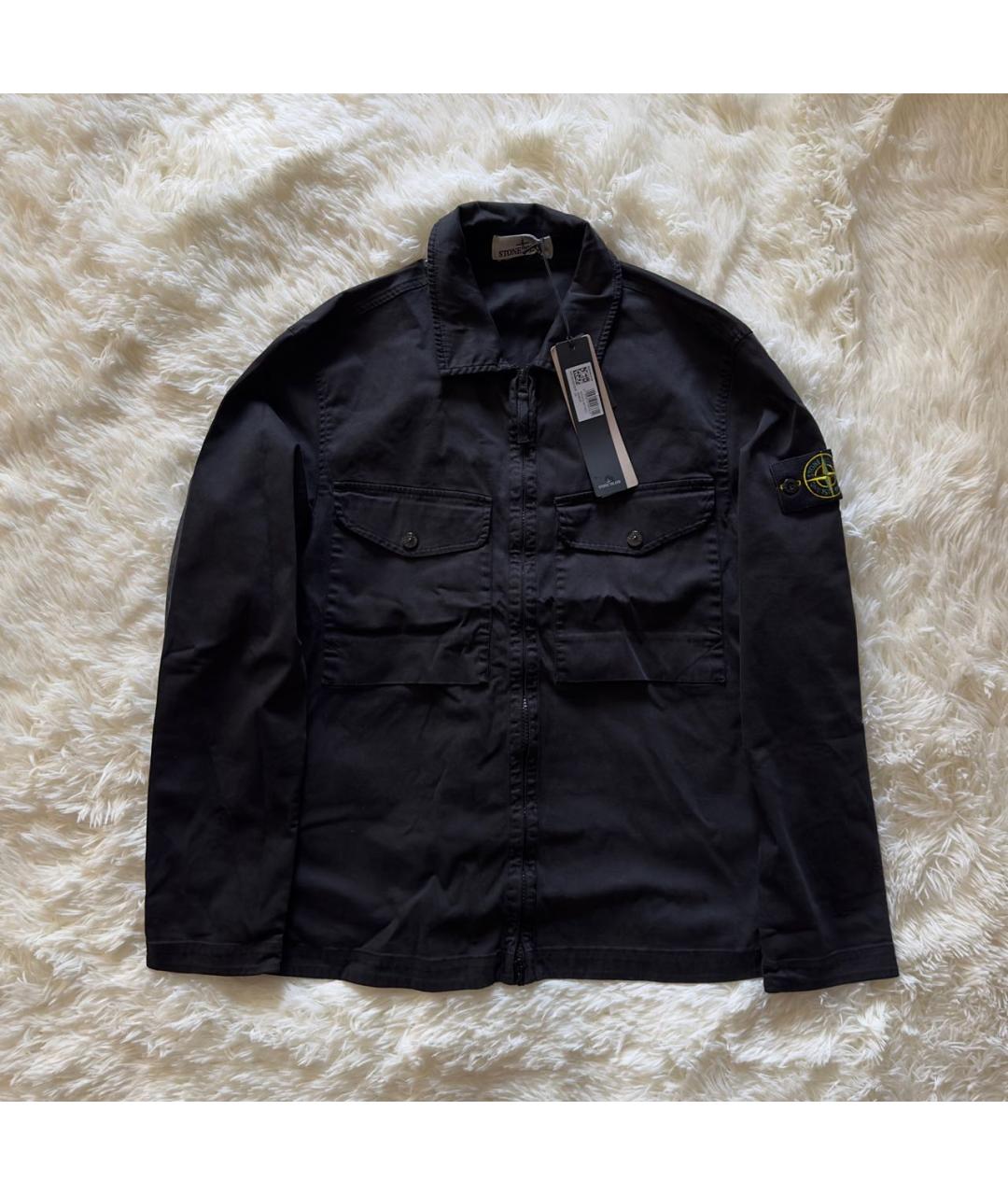 STONE ISLAND Черная хлопковая куртка, фото 6