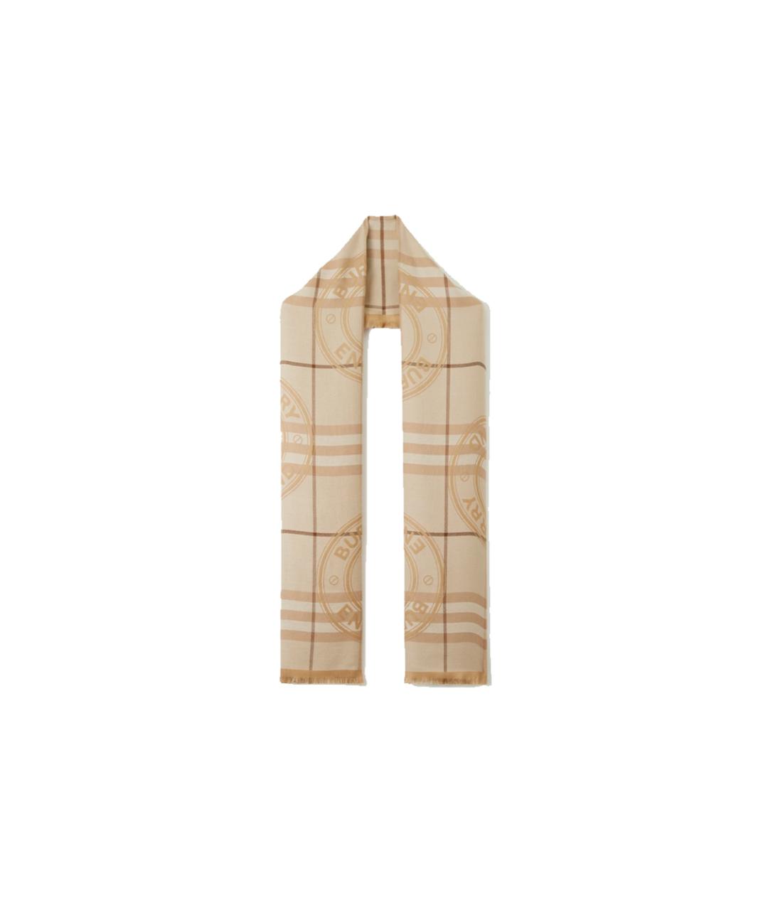 BURBERRY Коричневый шарф, фото 4