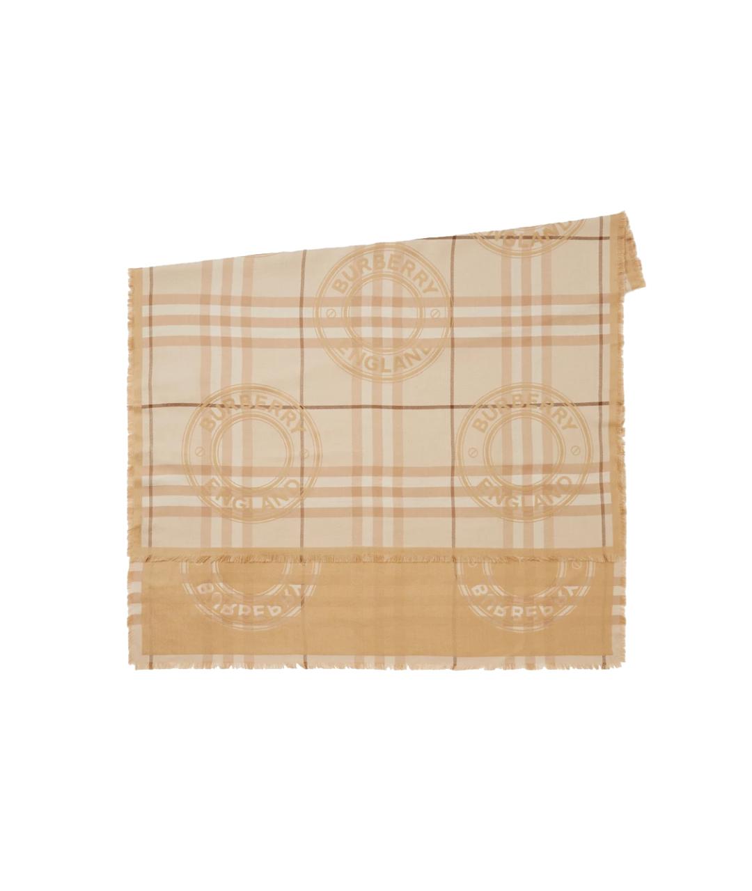 BURBERRY Коричневый шарф, фото 3